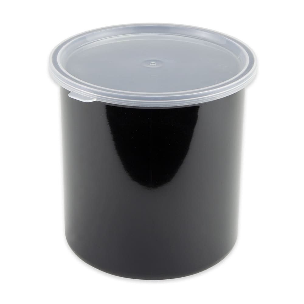 284-CR0270BK 2 7/10 qt Salad Crock w/ Lid, Plastic, Black