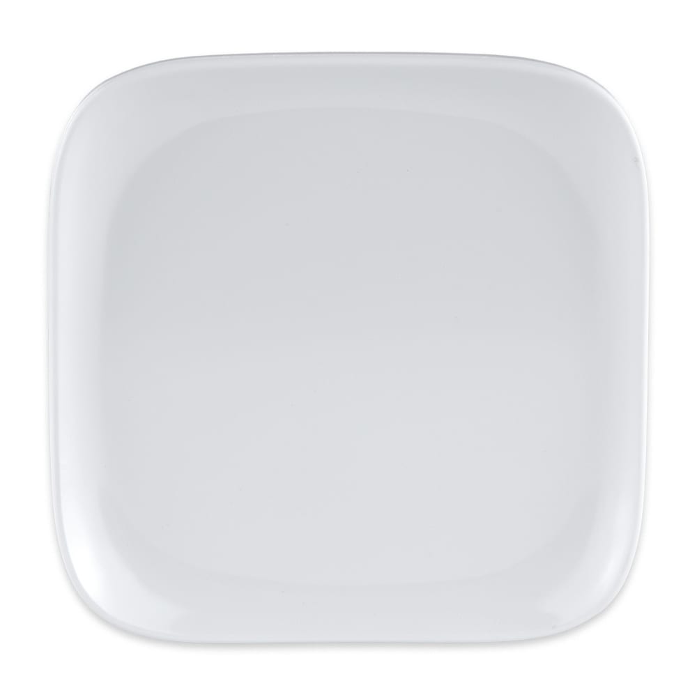 284-CS6114W 4" Square Melamine Bread Plate, White