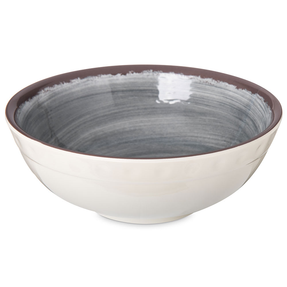 028-5400518 17 oz Round Melamine Serving Bowl, Gray