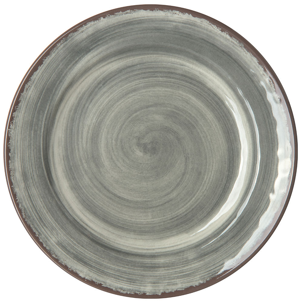 028-5400718 7" Round Melamine Bread & Butter Plate, Gray