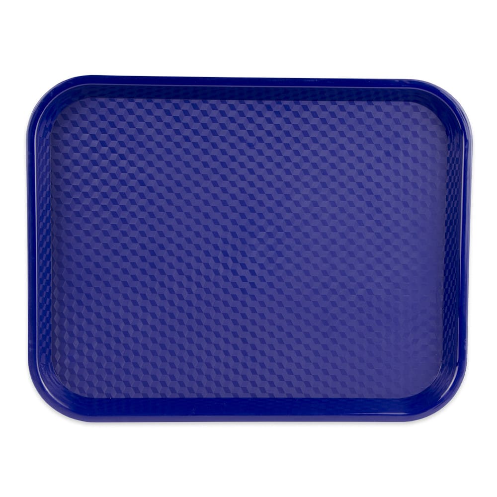 284-FT18CB Plastic Fast Food Tray - 17 1/2"L x 14"W, Cobalt Blue