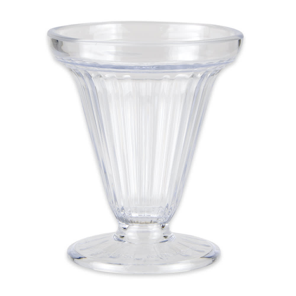 284-ICM25CL 6 oz Footed Ice Cream Cup - Plastic, Clear