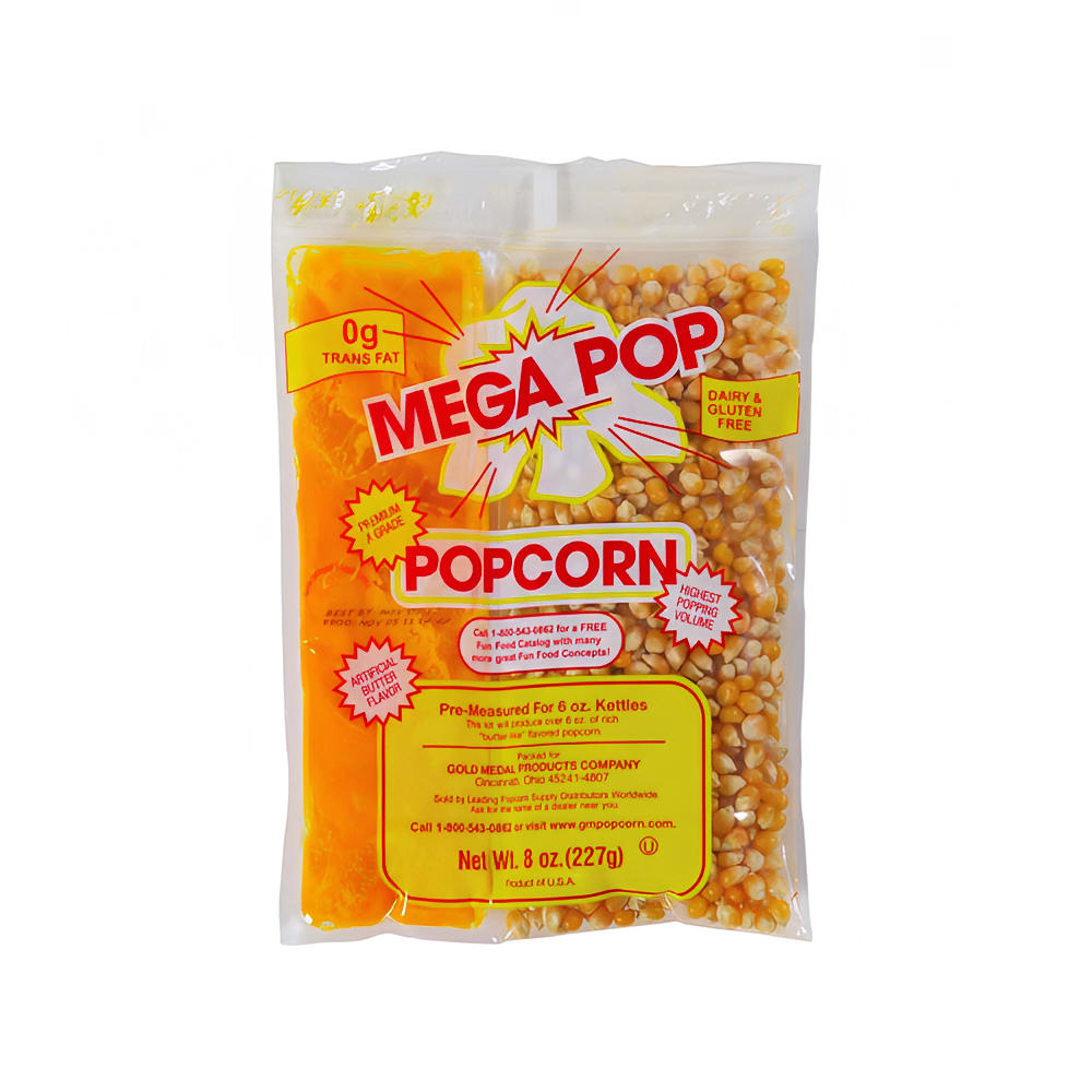 Global Solutions GS1508-P 8 oz Popcorn Kernels & Oil Pack