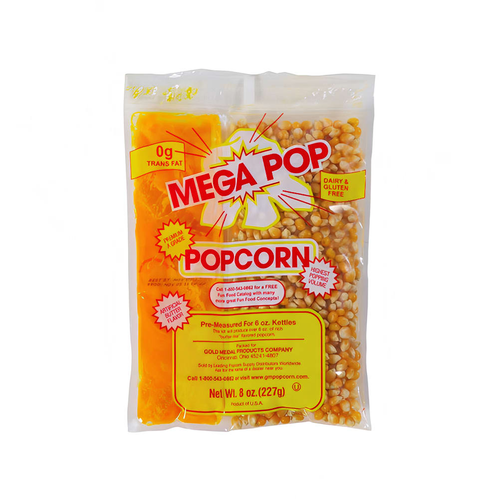 Global Solutions GS1504-P 4 oz Popcorn Kernels & Oil Pack