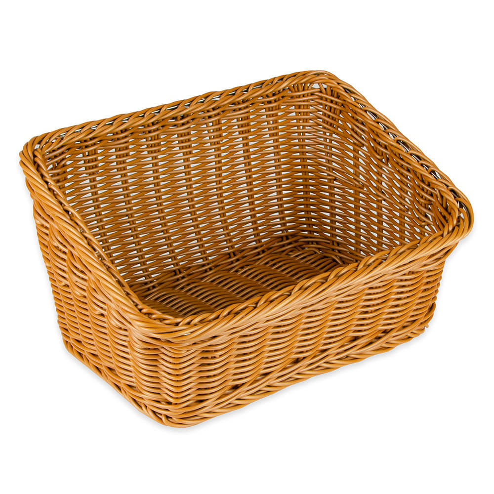 284-WB1510H Rectangular Bread Basket, 9 1/4" x 13", Polypropylene, Honey