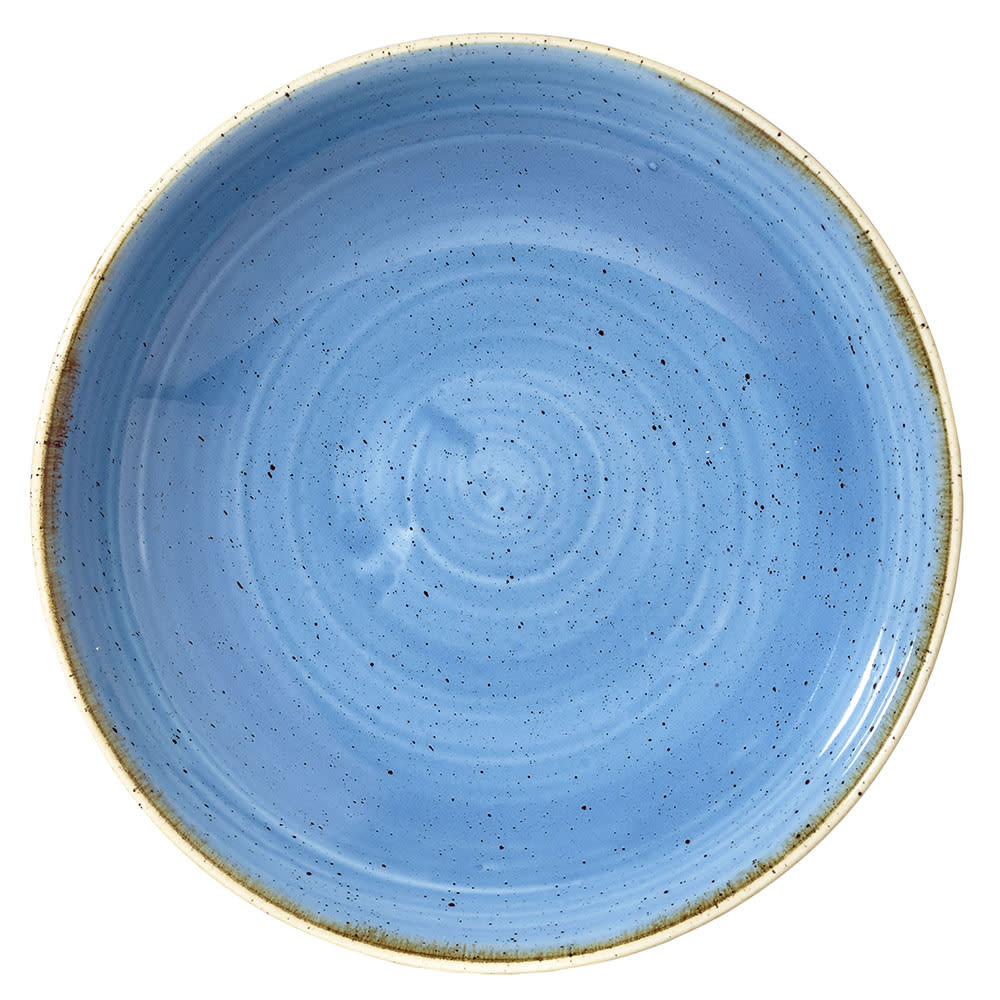 893-SCFSEVB91 40 oz Round Stonecast Bowl - Ceramic, Cornflower Blue