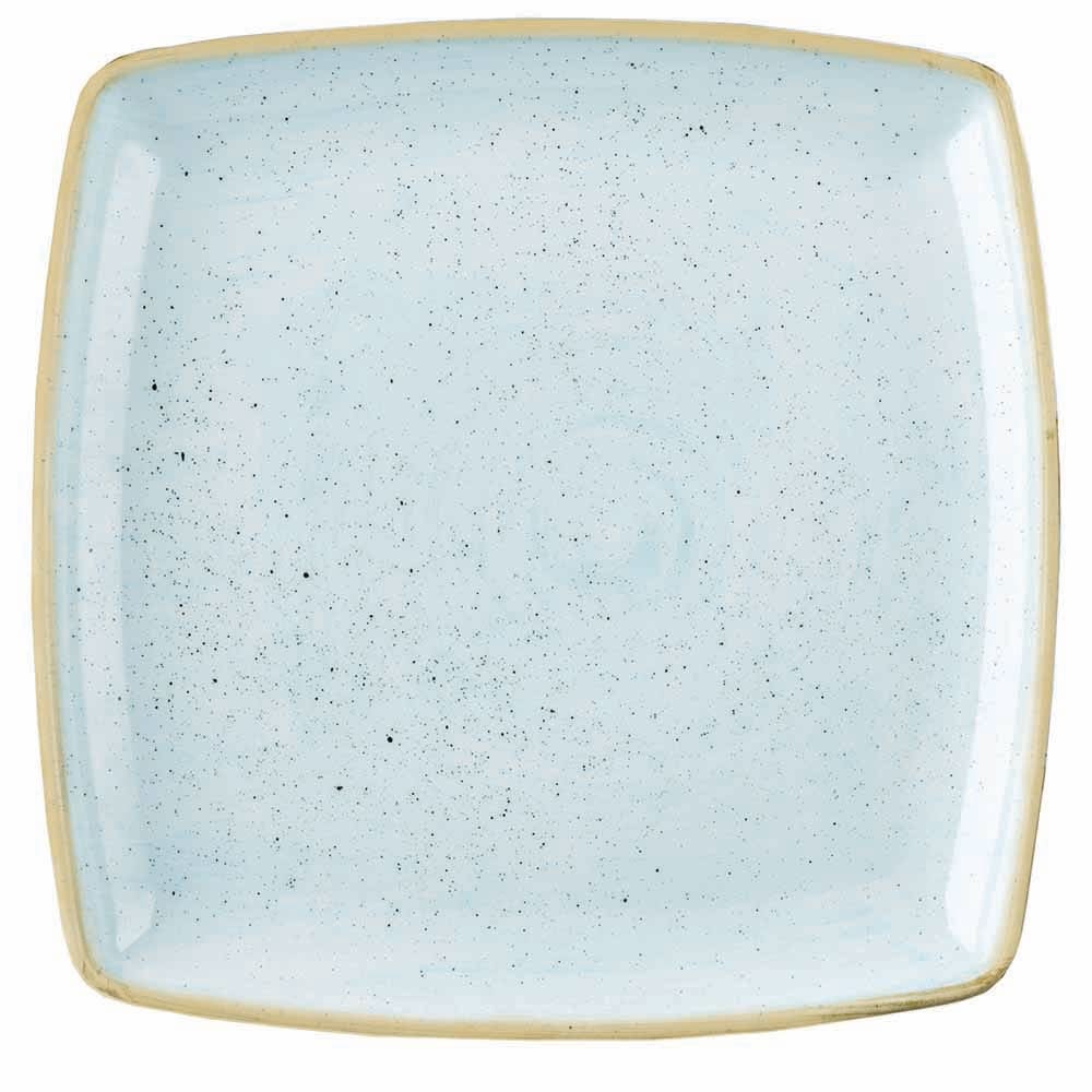 893-SDESDS101 10 1/2" Square Stonecast Plate - Ceramic, Duck Egg Blue