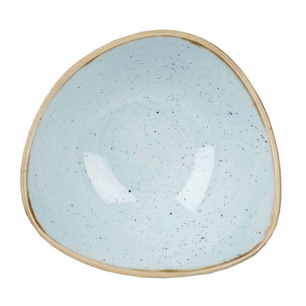 893-SDESTRB61 9 oz Triangular Stonecast Bowl - Ceramic, Duck Egg Blue