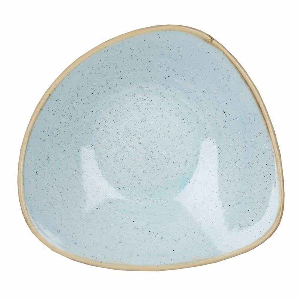 893-SDESTRB91 21 oz Triangular Stonecast Bowl - Ceramic, Duck Egg Blue