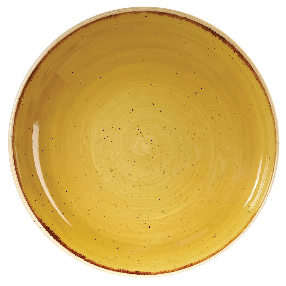 893-SMSSEVB91 40 oz Round Stonecast Bowl - Ceramic, Mustard Seed Yellow