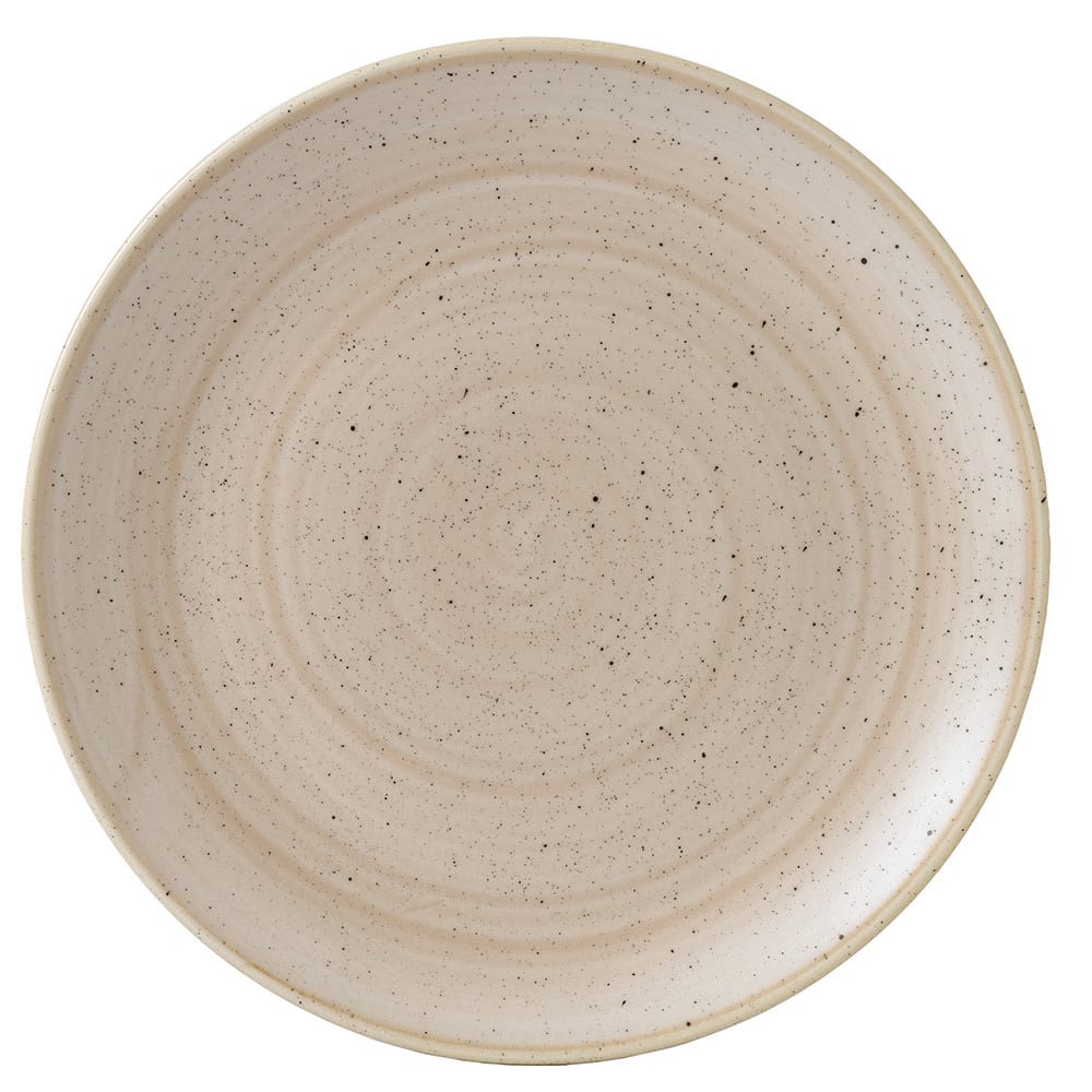 893-SNMSEV101 10 1/4" Round Stonecast Plate - Ceramic, Nutmeg Cream