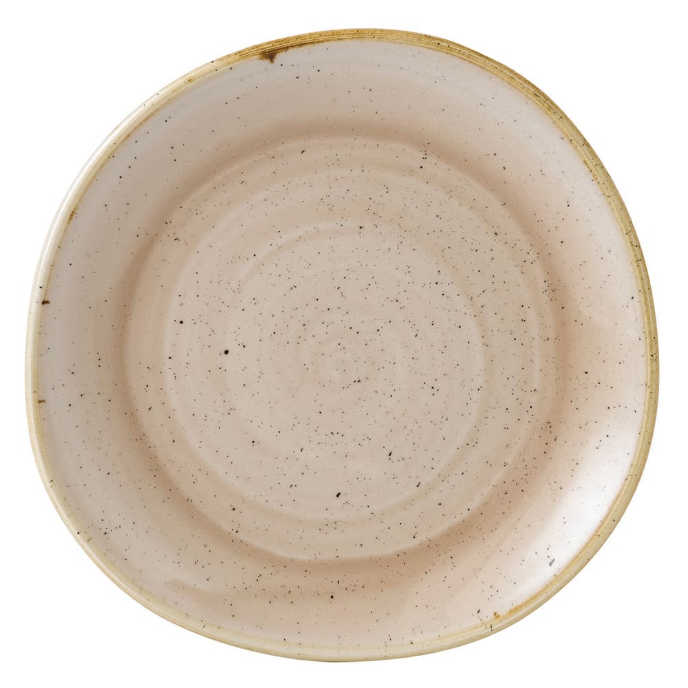 893-SNMSOG81 8 1/4" Round Stonecast Plate - Ceramic, Nutmeg Cream