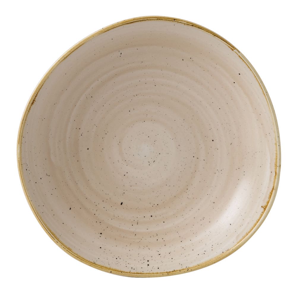 893-SNMSOGB11 38 oz Round Organic Stonecast Bowl - Ceramic, Nutmeg Cream