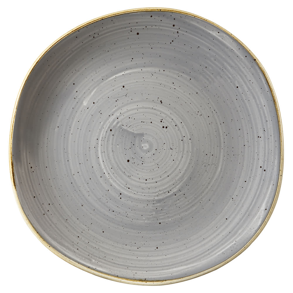 893-SPGSOG101 10 3/8" Round Stonecast Plate - Ceramic, Peppercorn Gray