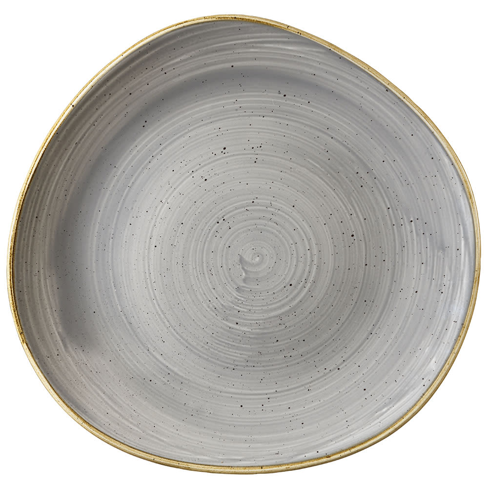 893-SPGSOG111 11 1/4" Round Stonecast Plate - Ceramic, Peppercorn Gray