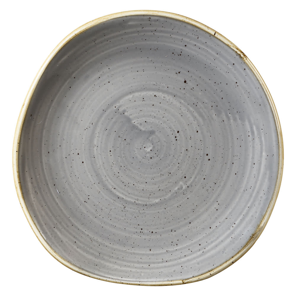 893-SPGSOG71 7 1/4" Round Stonecast Plate - Ceramic, Peppercorn Gray