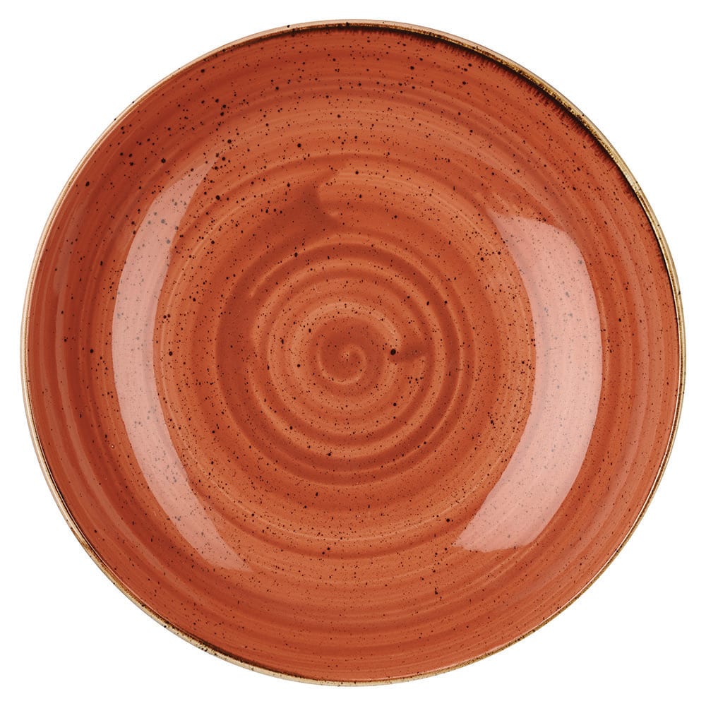 893-SSOSPLC21 84 1/2 oz Round Stonecast Bowl - Ceramic, Spiced Orange