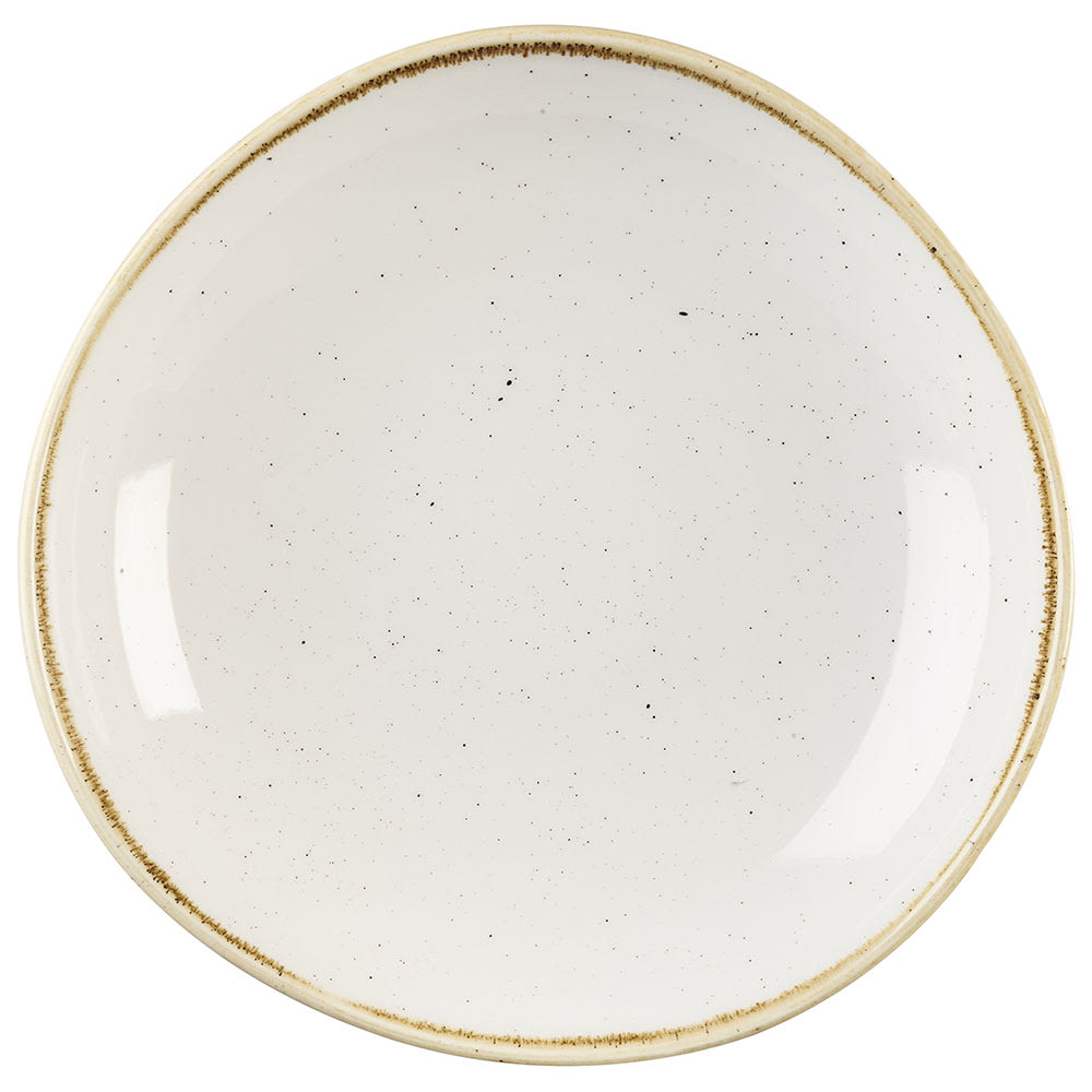 893-SWHSOGB11 38 oz Round Organic Stonecast Bowl - Ceramic, Barley White