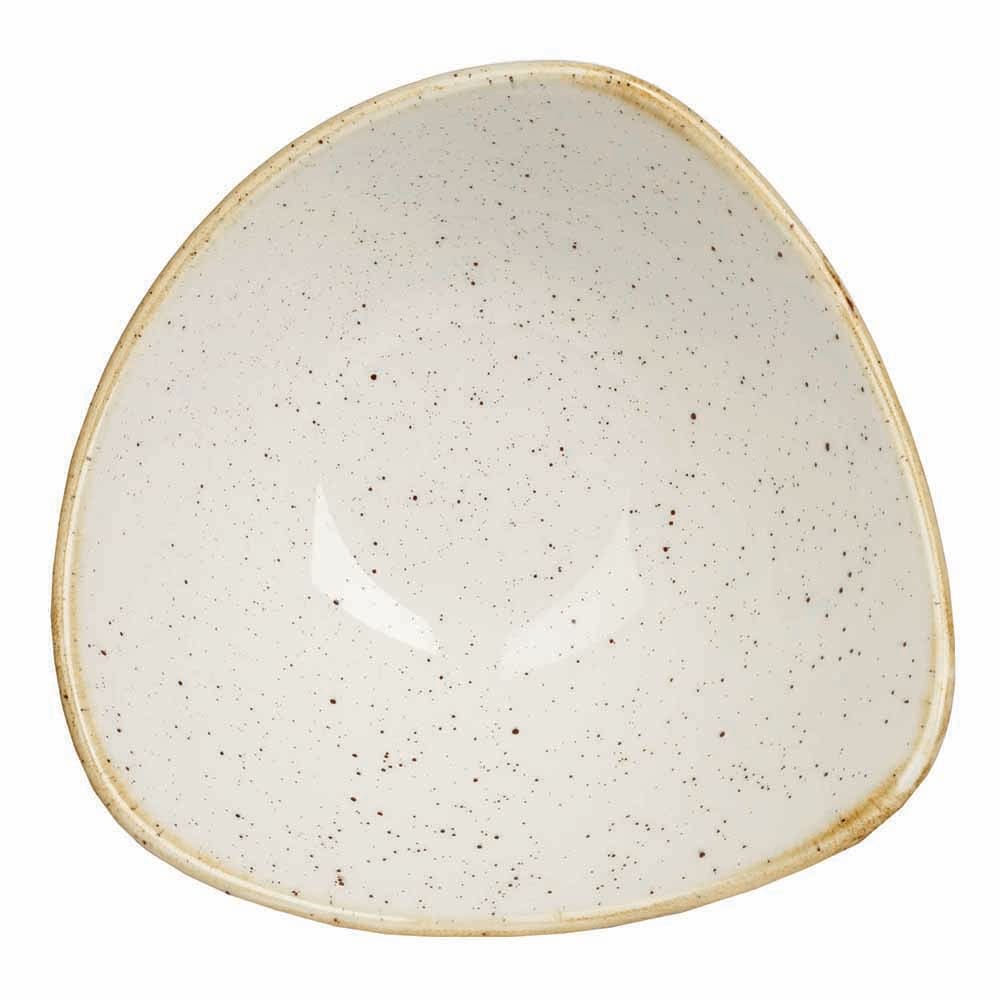 893-SWHSTRB61 9 oz Triangular Stonecast Bowl - Ceramic, Barley White