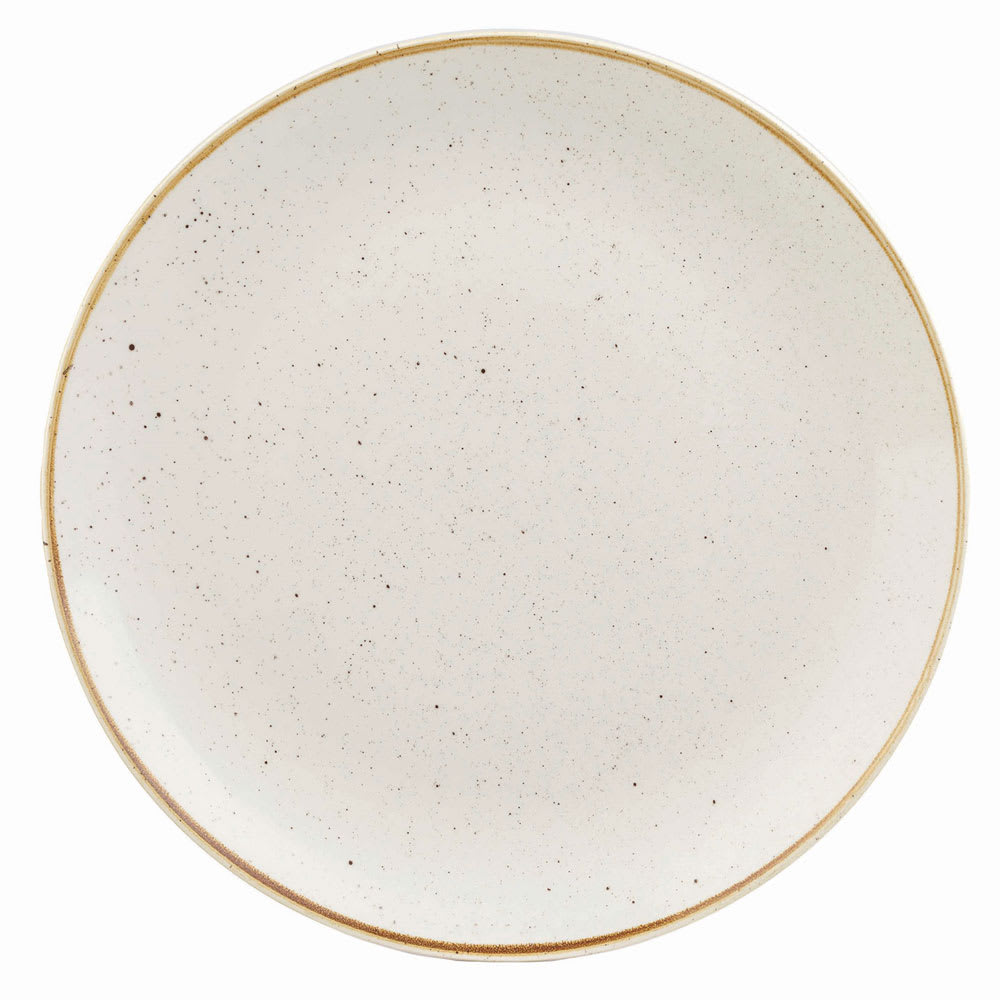 893-SWHSEV121 12 3/4" Round Stonecast Plate - Ceramic, Barley White