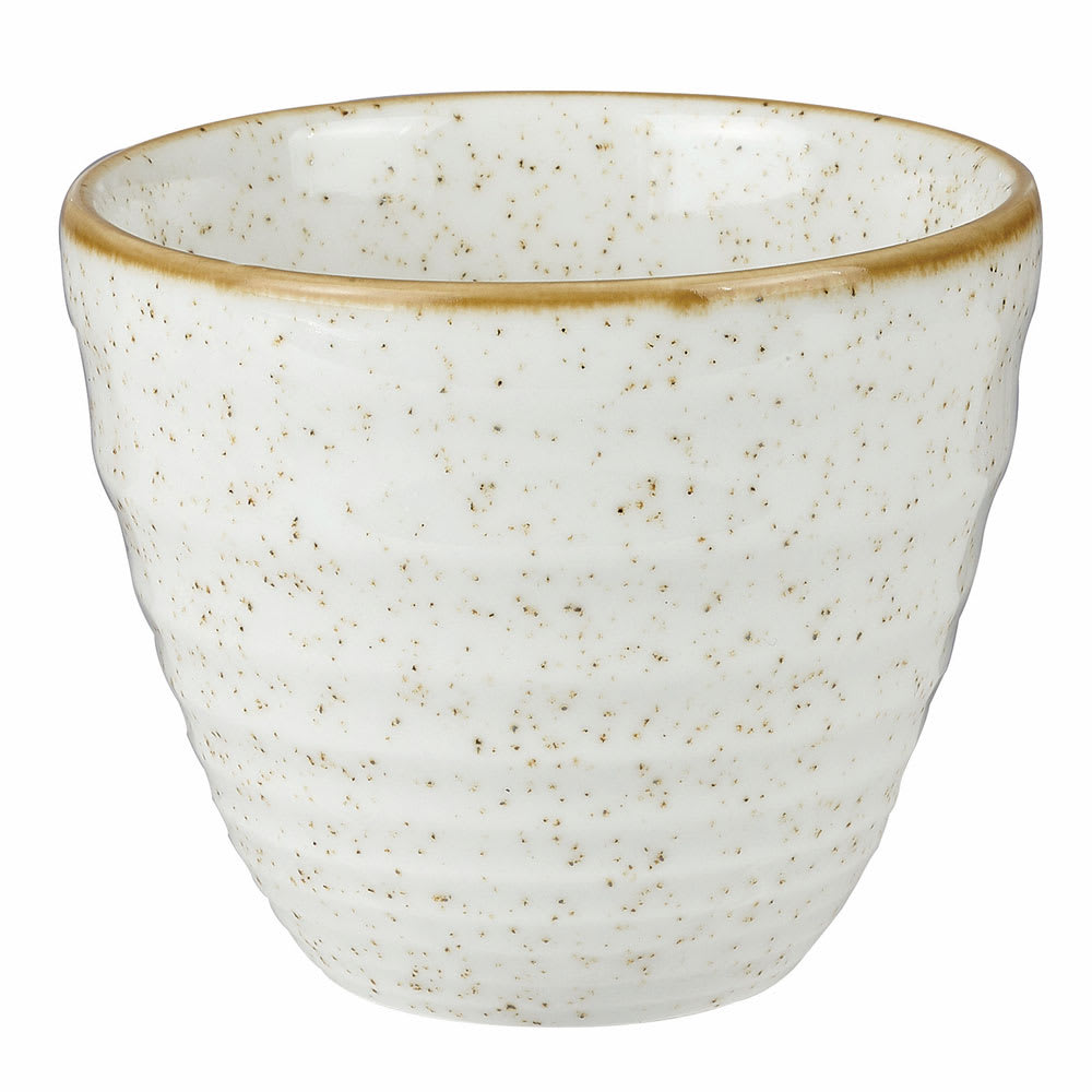 893-SWHSRPCM1 10 oz Stonecast Ripple Chip Mug - Ceramic, Barley White