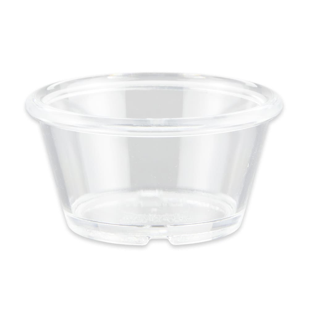 284-ER025CL 2 1/2 oz Plain Ramekin, Plastic, Clear
