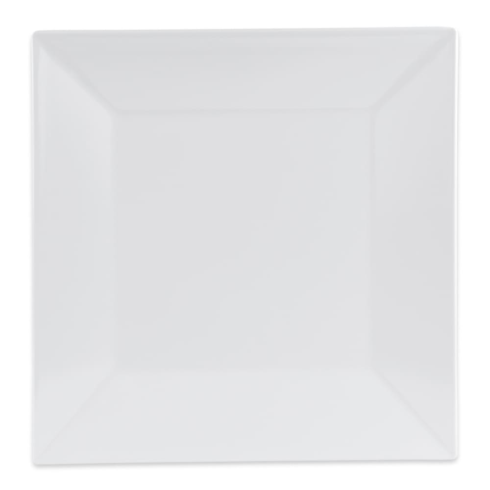 284-ML90W 12" Square Melamine Dinner Plate, White