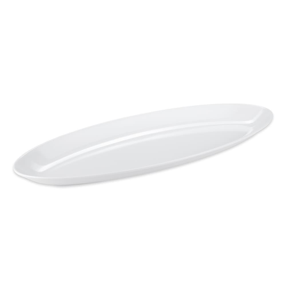 284-ML255W 27" x 10" Oval Siciliano Platter - Melamine, White
