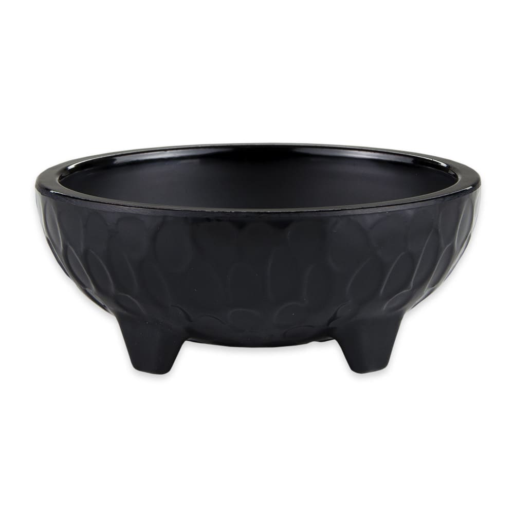 284-MOJ801BK 4 oz Molcajete Bowl w/ 4 oz Capacity, Melamine, Black