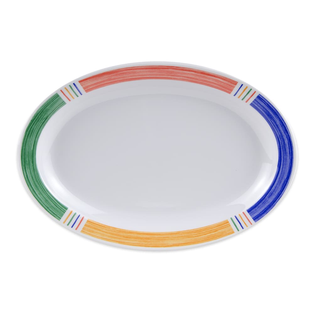 284-OP610BA Melamine Serving Platter - 10" x 6 3/4", White