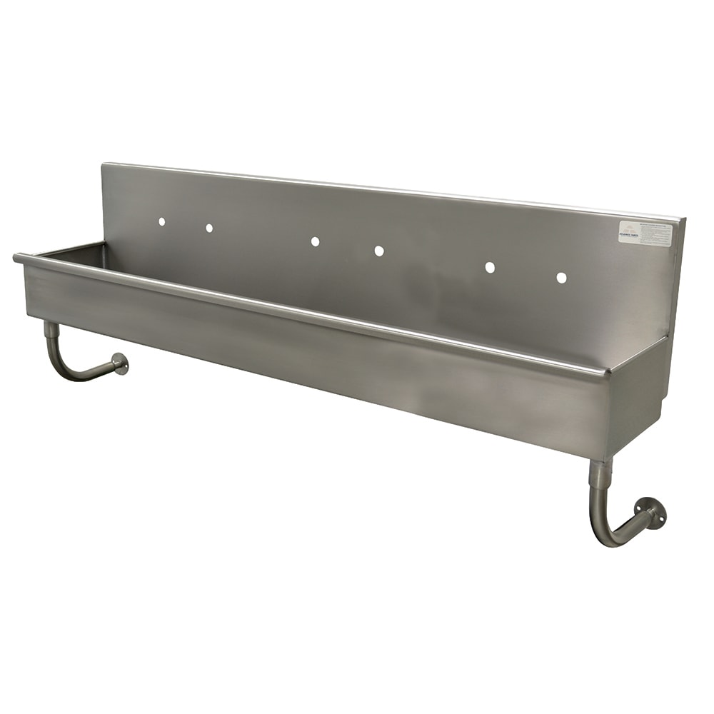 009-191860 Wall Mount Commercial Hand Sink w/ 60"L x 16"W x 8"D Bowl, Basket Drain