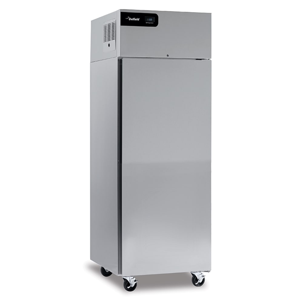 032-CSDTR1PSH 27" Single Section Commercial Refrigerator Freezer - Solid Doors, Top Compress...