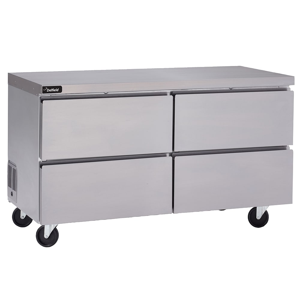032-GUR60PD 60" Worktop Refrigerator w/ (2) Sections & (4) Drawers, 115v