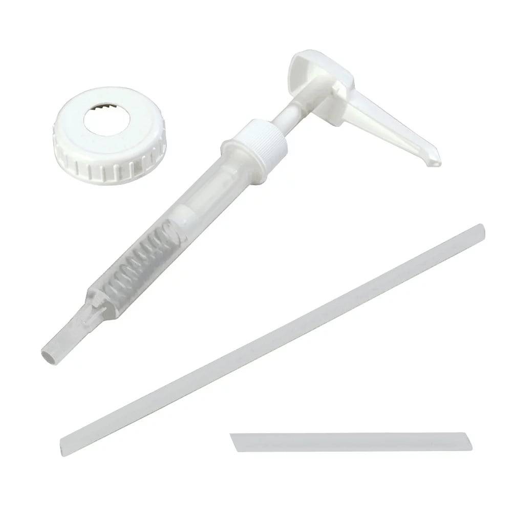 028-3831063P Condiment Dispenser Set w/ 1 oz/Stroke Pump & 2 1/2" Lid, Plastic