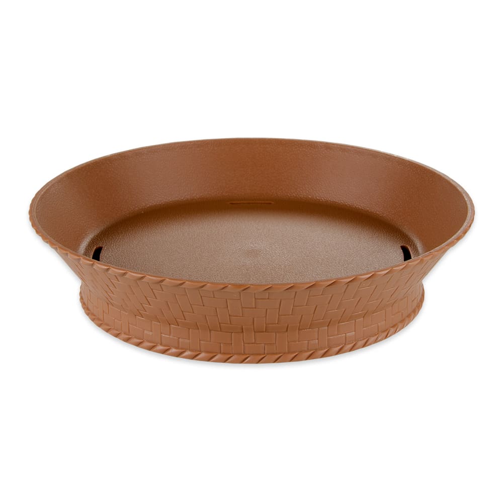 284-RB892TER 9" Round Fast Food Basket, Plastic, Terracotta