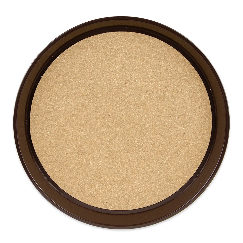 284-RCT11 11 1/4" Round Serving Tray, Plastic, Brown