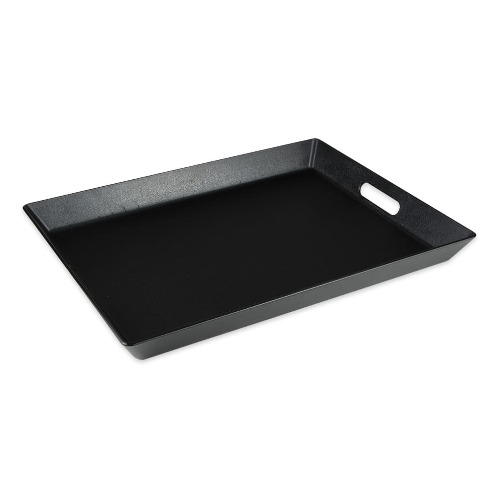 284-RST1522BK Rectangular Healthcare Room Service Tray, 15" x 20", Plastic, Black
