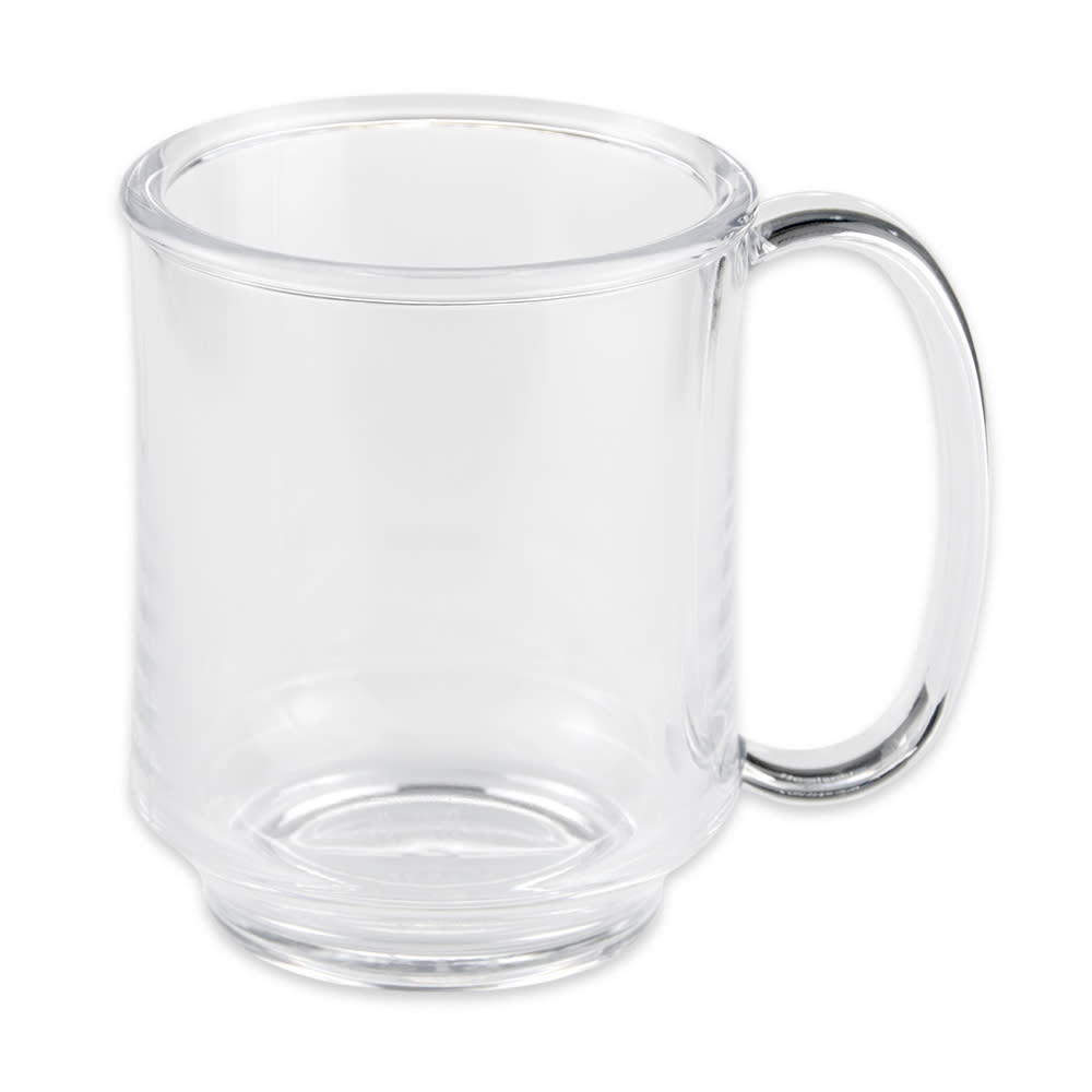 284-SN104CL 8 oz Coffee Mug, Plastic, Clear