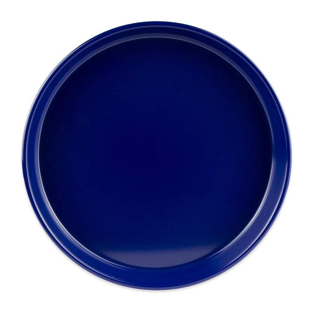 284-ST13CB 13" Round Bar Tray, Melamine, Blue