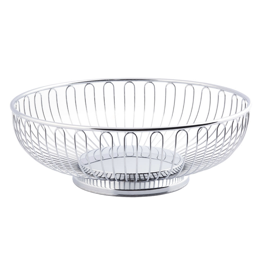 229-4175 Round Chalet Basket, 9 3/4 x 3", Chrome Plated