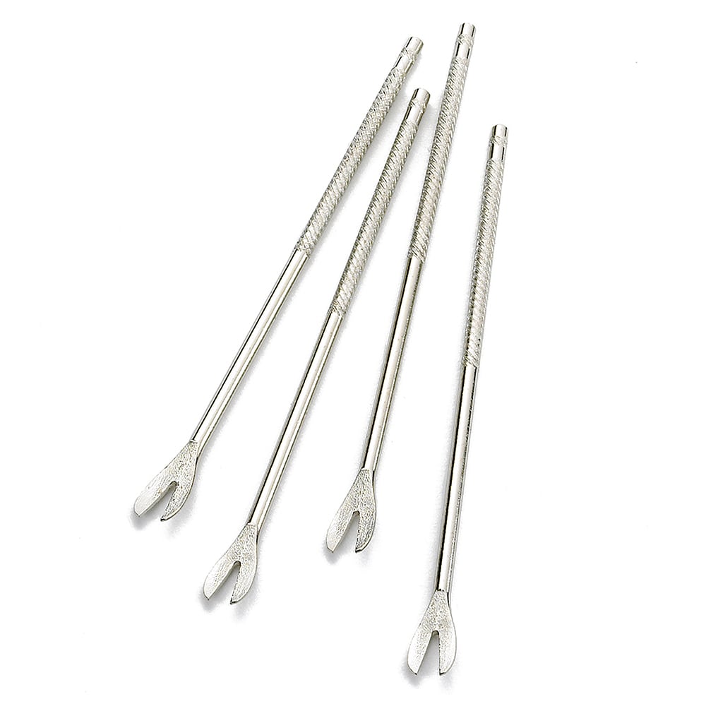 Tablecraft 522 5 3/4" Fish Fork Chrome Plated Metal, Shell Pattern