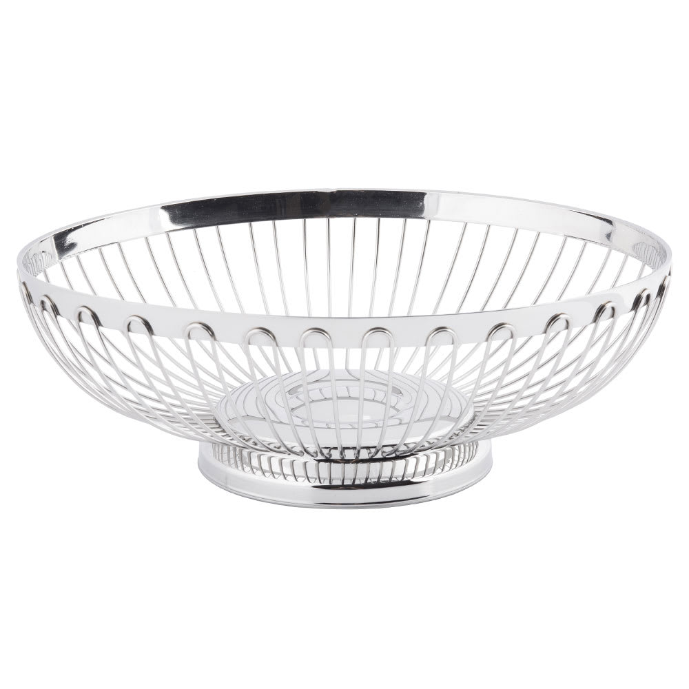 229-6174 Oval Regent Basket, 9 1/2 x 7 1/4", 18 8 Stainless Steel