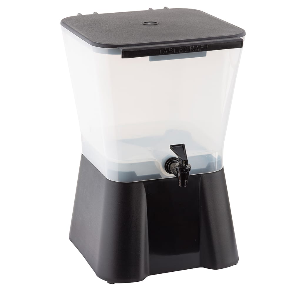 Tablecraft 953 3 gal Beverage Dispenser - Plastic Container, Black