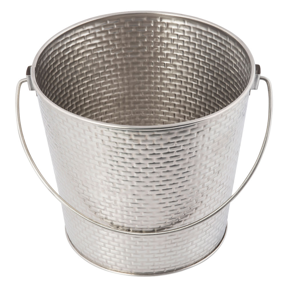 229-GTSS87 7" Wine Bucket/Pail - Stainless Steel, Brick Pattern
