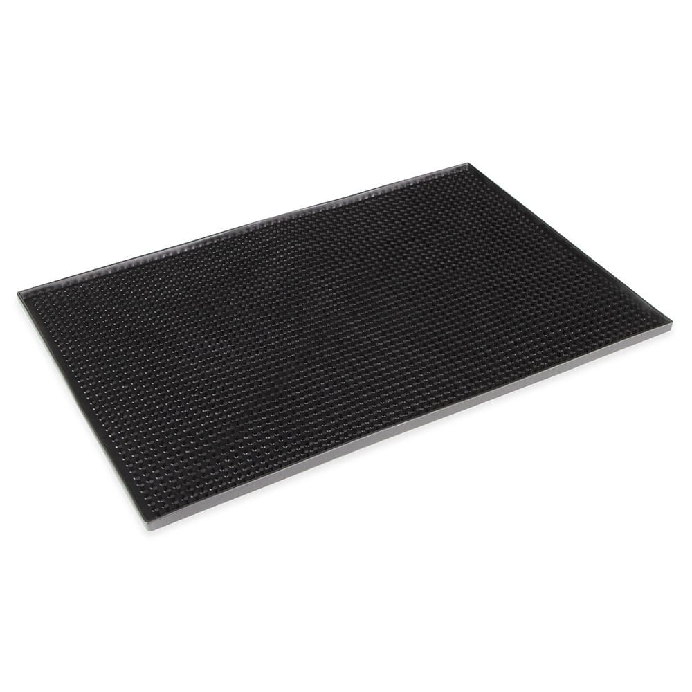 370-BSM1218BK Rectangular Bar Mat - 17 3/4" x 12", Rubber, Black