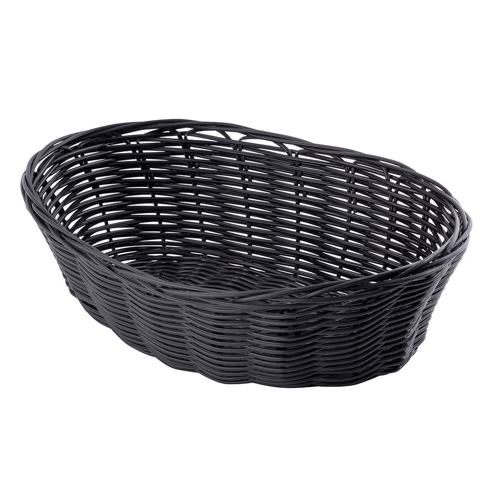 229-2476 Handwoven Basket, 10 x 6 1/2 x 3", Polypropylene Cord, Oval