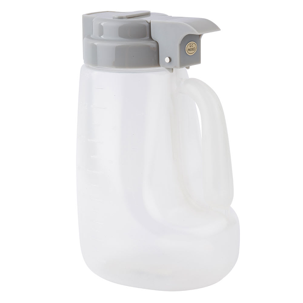 229-PP32G 32 oz Option™ Round Dripcut Server - Polypropylene, Gray Plastic Top