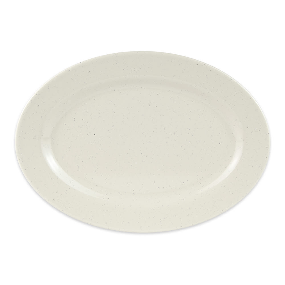 284-M4020IR 14" x 10" Oval Santa Fe Platter - Melamine, White