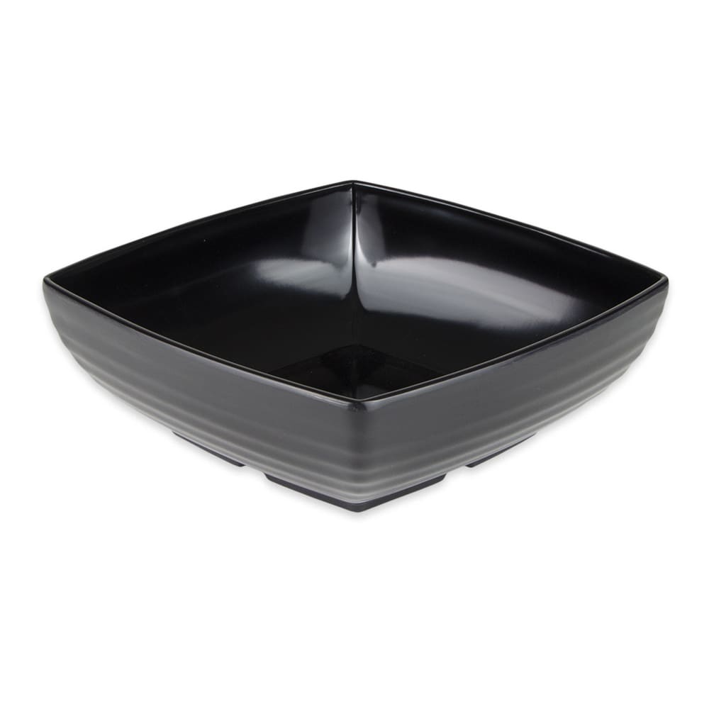 284-ML66BK 8" Square Pasta Bowl w/ 1 3/4 qt Capacity, Melamine, Black