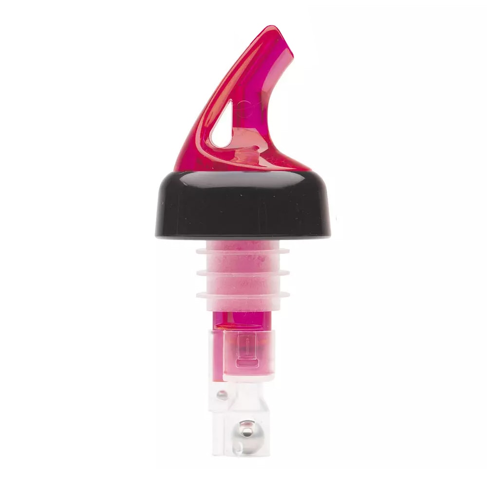 214-BMP3100R 1 oz Measured Liquor Pourer, Red w/ Black Collar